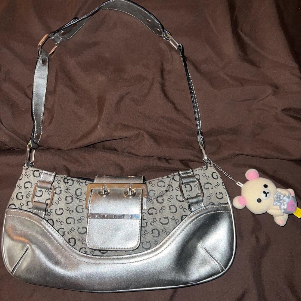 Stylish Silver and Gray Women's Bag